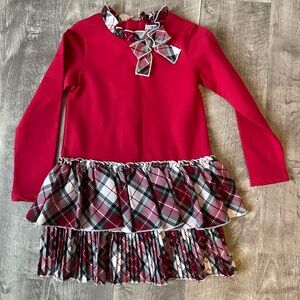Plaid tartan ruffle dress